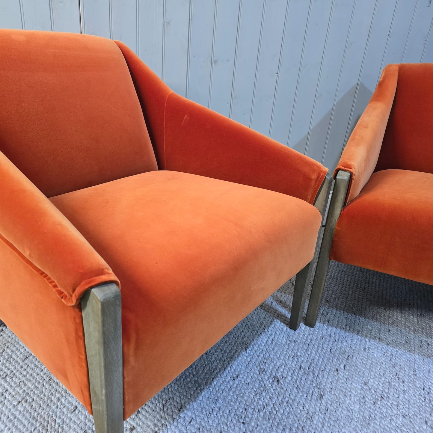 Tangerine Velvet Occasional Chair - CLEARANCE