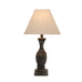 Inca Fluted Wooden Table Lamp with Shade 53cm