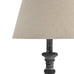 Inca Column Wooden Table Lamp with Shade 50cm