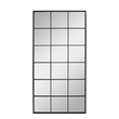 Factory Mirror in Antique Black Metal 180cm | Annie Mo's