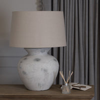 Downton Antique White Lamp with Shade 76cm | Annie Mo's