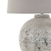Tiber Large Stone Ceramic Lamp with Linen Shade 72cm