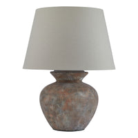 Siena Brown Table Lamp With Linen Shade 63cm | Annie Mo's