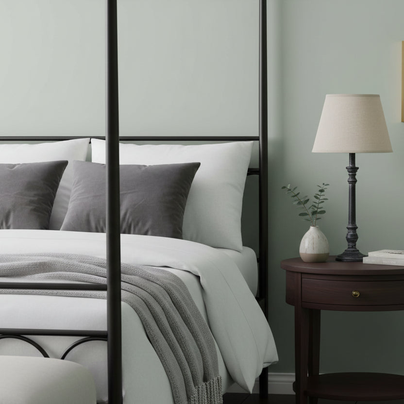 Isca Stem Table Lamp With Linen Shade 41cm | Annie Mo's