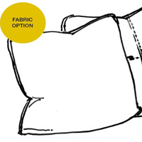 24.5" Square Self Piped Cushion | Plain Fabrics | Annie Mo's