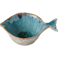 Mini Fish Shaped Bowl in Ocean Blue Glaze 11cm | Annie Mo's