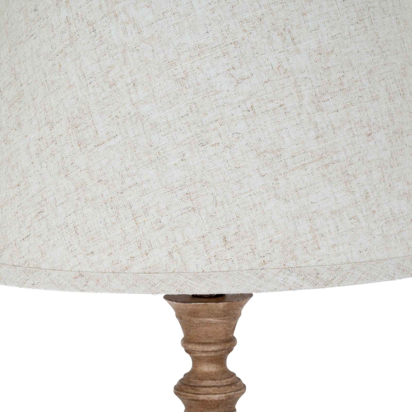 Solenne Table Lamp With Edged Linen Shade 79cm