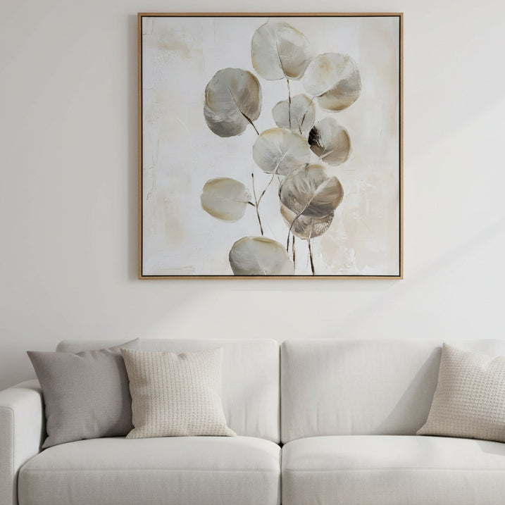 Silvra Hand Painted Canvas In Wood Frame 80cm | Annie Mo's