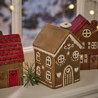 Gingerbread Ceramic House with Arched Door 15cm | Annie Mo's