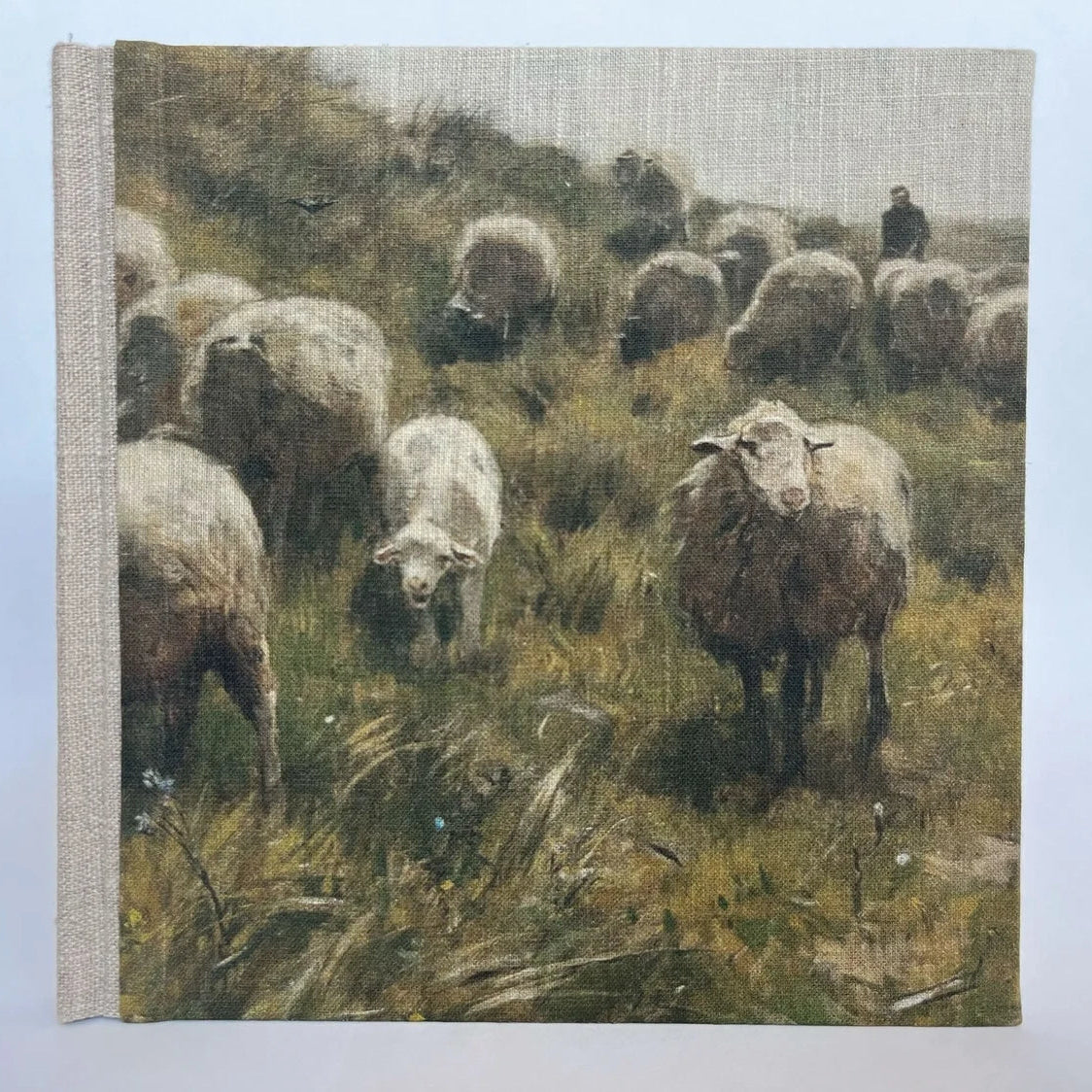 "Pastoral Sheep" Handmade Linen Hardcover Notebook | Journal