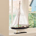 Sailing Ship with Dark Blue Hull and White Sails 61cm | Annie Mo's