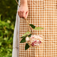 Light Pink Faux Peony Stem with Flower and Bud 55cm | Annie Mo's