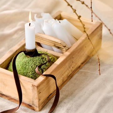 Unique Reclaimed Wood Container with Handle 30cm | Annie Mo's