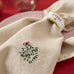 Mistletoe Motif Linen Coloured Napkin 40x40cm