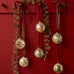 Six Assorted Christmas Baubles 8cm