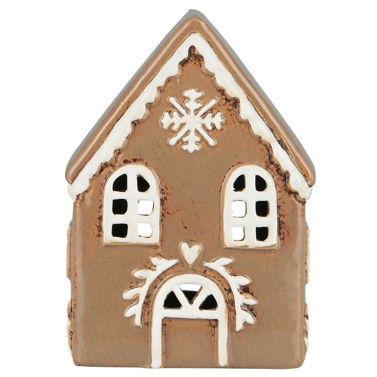 Gingerbread Ceramic House with Snowflake 15cm | Annie Mo's F