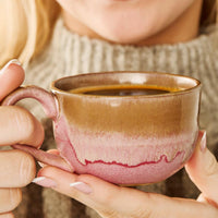 Troas Light Brown and Soft Pink Mug | Annie Mo's 