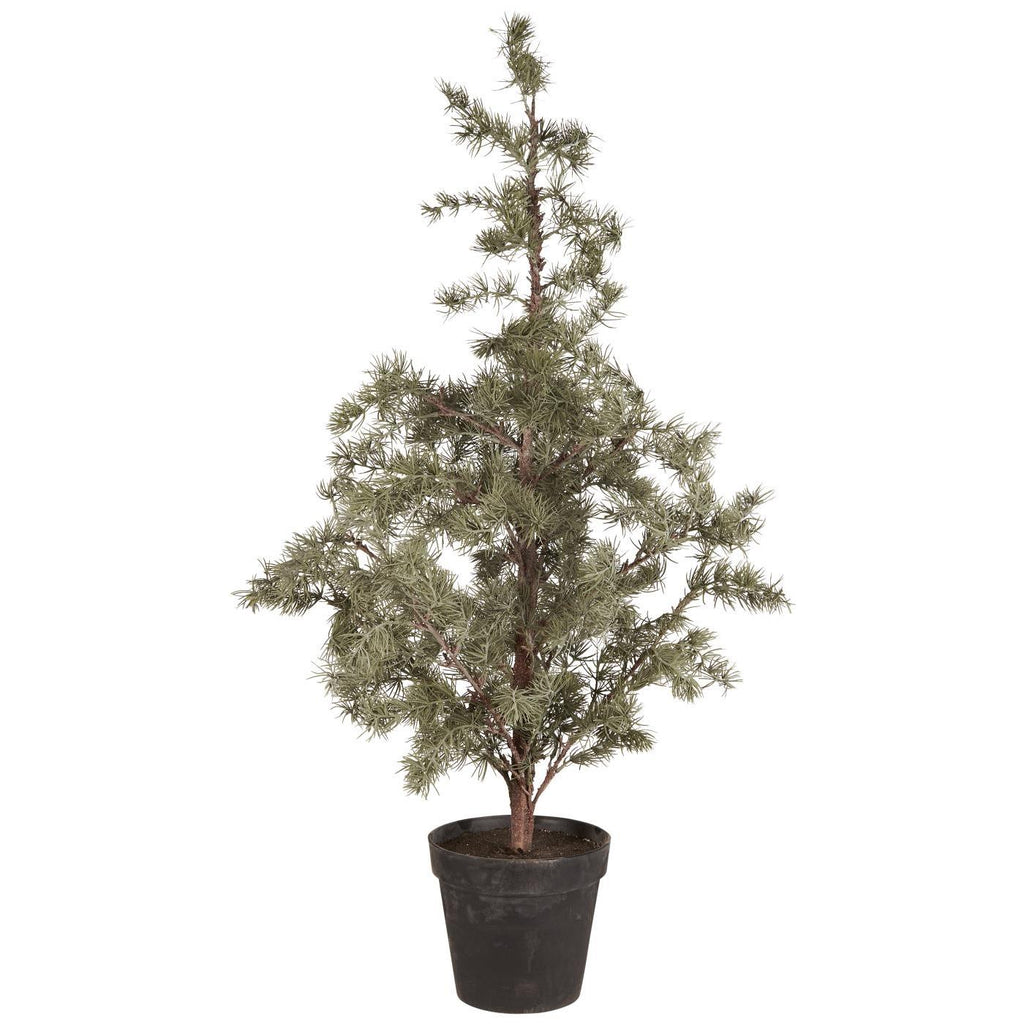 Artificial Cedar Christmas Tree in Plastic Black Pot 120cm | Annie Mo