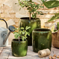 Saigon Olive Green Planters - Size Choice