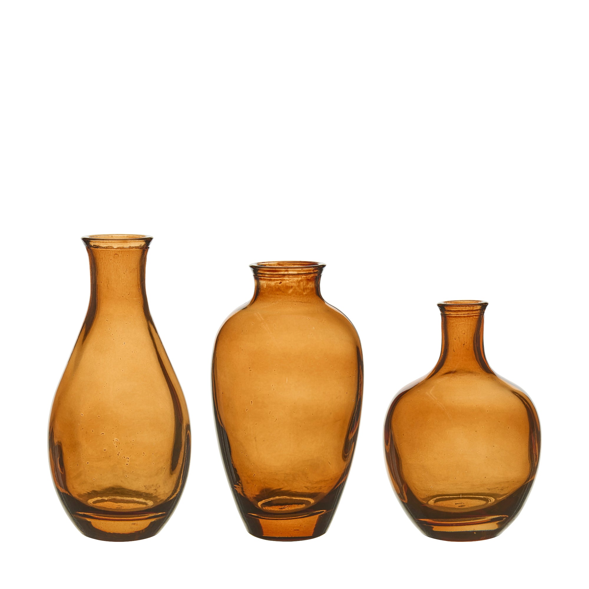 Set of Three Mini Brown Glass Vases - Assorted | Annie Mo's
