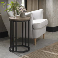 Chevron Weathered Ash Side Table