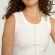 Synergy Necklace Lariat Necklace with Slider Bead - Gold | Annie Mo's