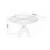 Ellipse Fumed Oak Four Seat Circular Dining Table