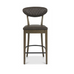 Ellipse Fumed Oak Upholstered Bar Stool (Pair)