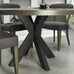 Ellipse Fumed Oak Four Seat Circular Dining Table