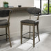 Ellipse Fumed Oak Upholstered Bar Stool (Pair)