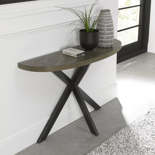Ellipse Fumed Console Table