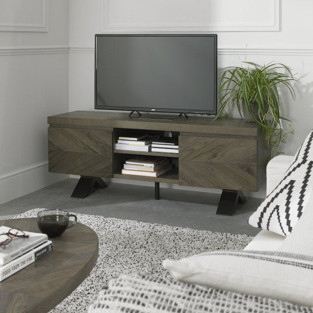 Ellipse Fumed Oak Entertainment Unit