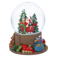 Santa in Sleigh Snow Dome 17cm | Annie Mo's