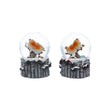 Resin Snow Globes 9cm - Robins on Log - Style Choice