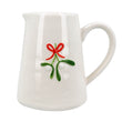 Stoneware Mini Jug 8cm - Mistletoe with Bow | Annie Mo's