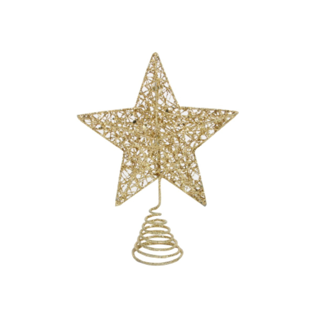Metal Tree Topper 20cm - Gold Mesh Wire Star | Annie Mo's