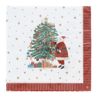 Nostalgia Paper Santa/Tree Napkins, Pack of 20 16cm | Annie Mo's