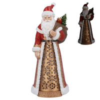 Resin LED Santa with Filigree Tunic 30cm | Annie Mo's