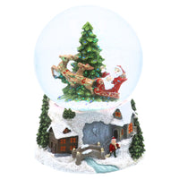 Santa in Sleigh Musical Snow Dome 17cm | Annie Mo's