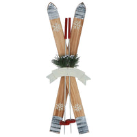 Large Metal Tip Wood Skis 50cm | Annie Mo's