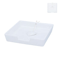 White Beaded Heart Stoneware Napkin Holder 18cm | Annie Mo's