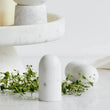 White Marble Salt and Pepper Shakers-B