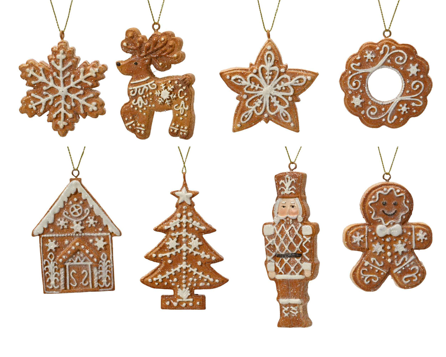 Mixed Set of Eight Gingerbread Figures 8cm | Annie Mo's