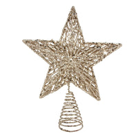 Acrylic Tree Topper - Champagne Gold Star 23cm | Annie Mo's