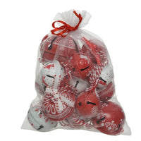Bag of 14 Assorted Red and White Bells 6cm | Annie Mo's