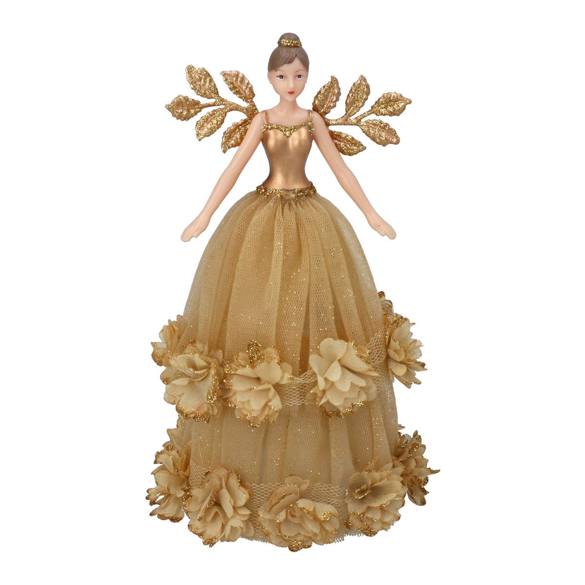 Tree Top Fairy, Small - Gold with Dahlia Bands