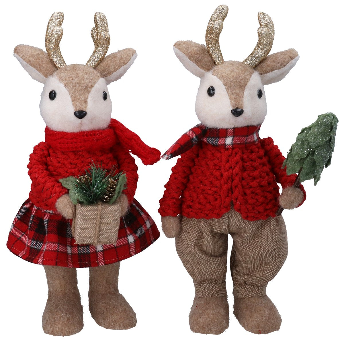 Fabric Ornaments 46cm - Mr/Mrs Deer - Style Choice | Annie Mo's