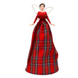 Red Tartan Skirt Tree Top Angel 28cm | Annie Mo's