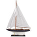Sailing Ship with Dark Blue Hull and White Sails 61cm