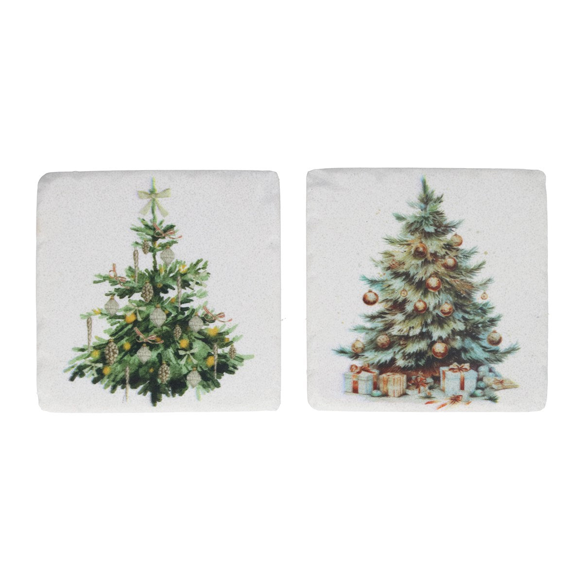 Two Assorted Resin Coaster - Christmas Tree | Annie Mo's